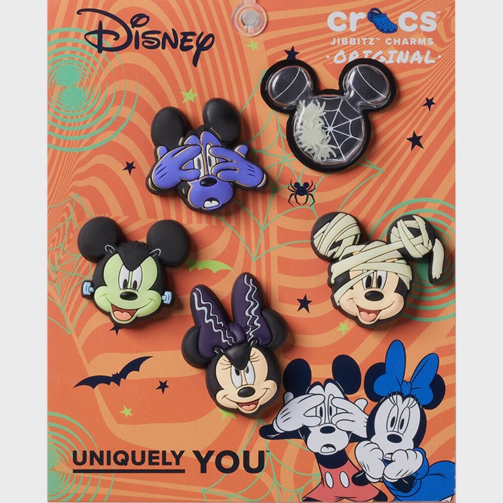 Crocs Disney Mickey Halloween Jibbitz Charms 5 Pack MINNIE MOUSE NEW SEALED
